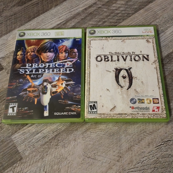 Microsoft Other - Project Sylpheed & Elder Scrolls IV Oblivion Xbox 360 Game Bundle Tested CIB